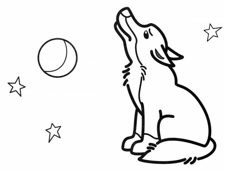Рисунок волк детский простой