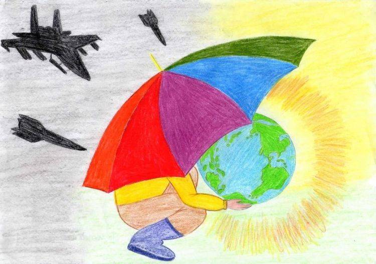 Рисунки на тему Мир без войны глазами детей
