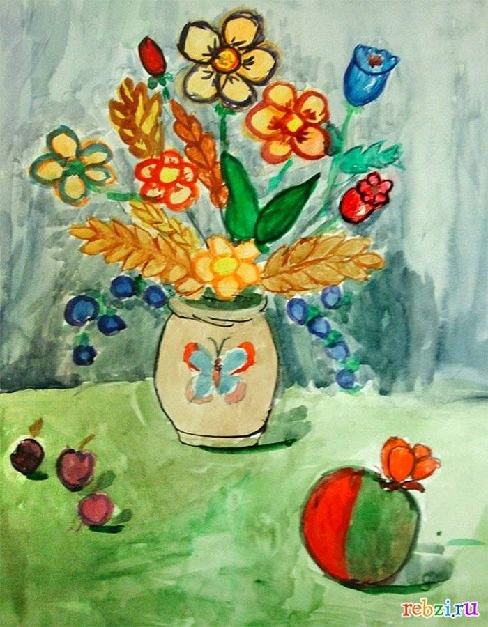 Цветы картинки для детей нарисованные, цветные