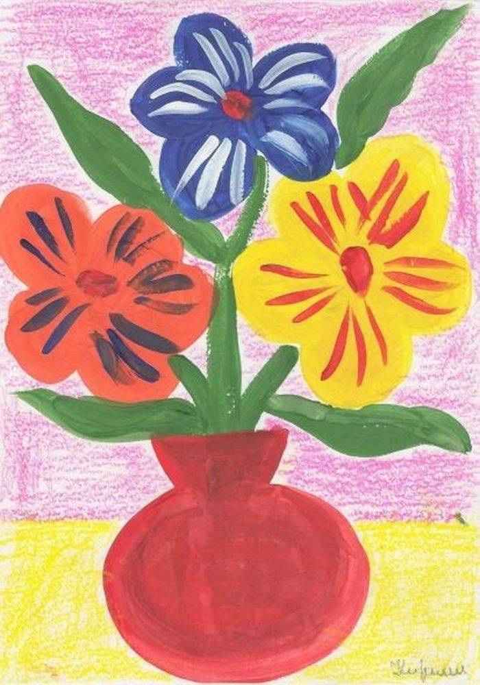 Картинки букет цветов детский 