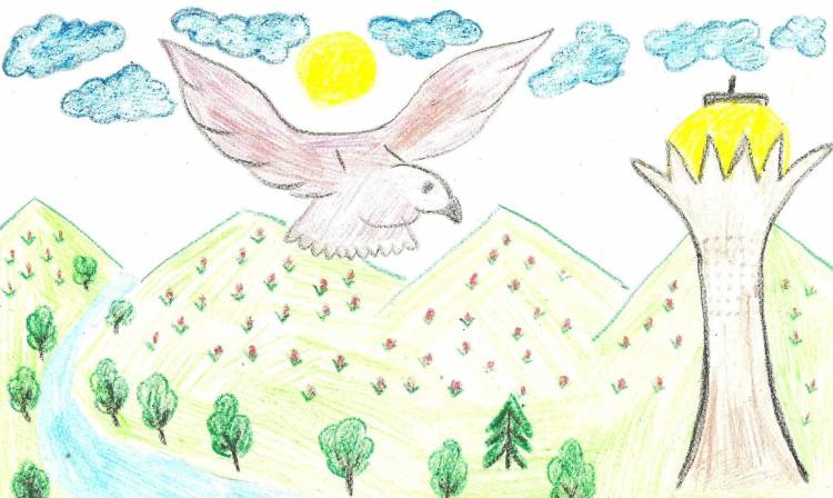 Рисунок мой казахстан детские рисунки 