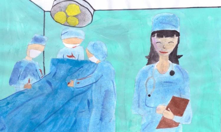В Приангарье проходит конкурс детского рисунка «Мои родные медики»