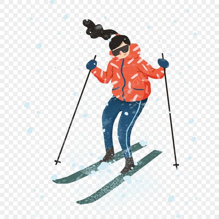 Человек на лыжах рисунок