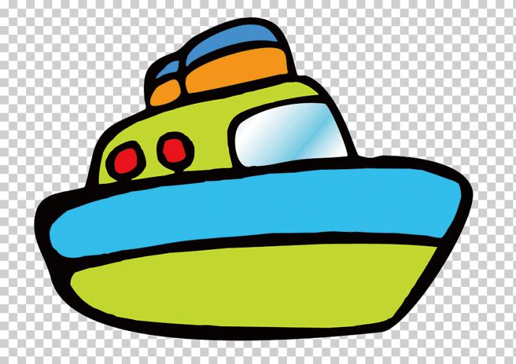 Анимационный рисунок, Синий мультяшный корабль, мультипликационный персонаж, синий, шляпа png