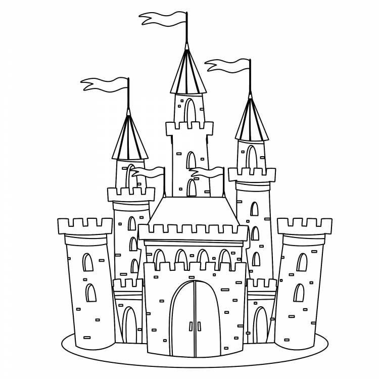 Рисунок замок для детей