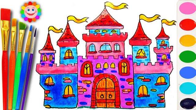 Рисунки средневекового замка карандашом для детей 