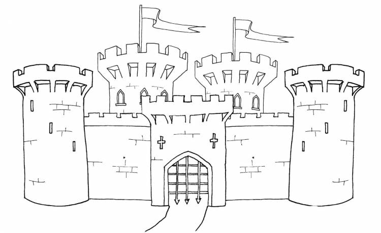 Замок средневековья рисунок