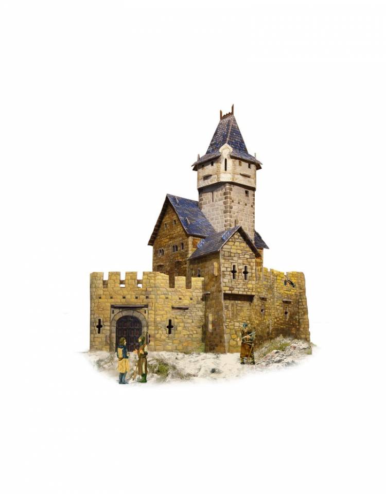 Игровой набор из картона Средневековый город Охотничий замок УБ