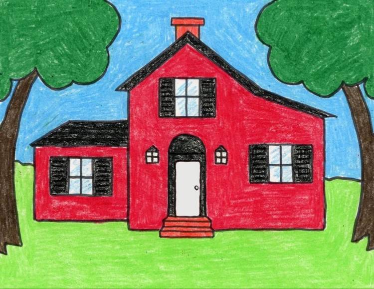 Рисунок дома детский