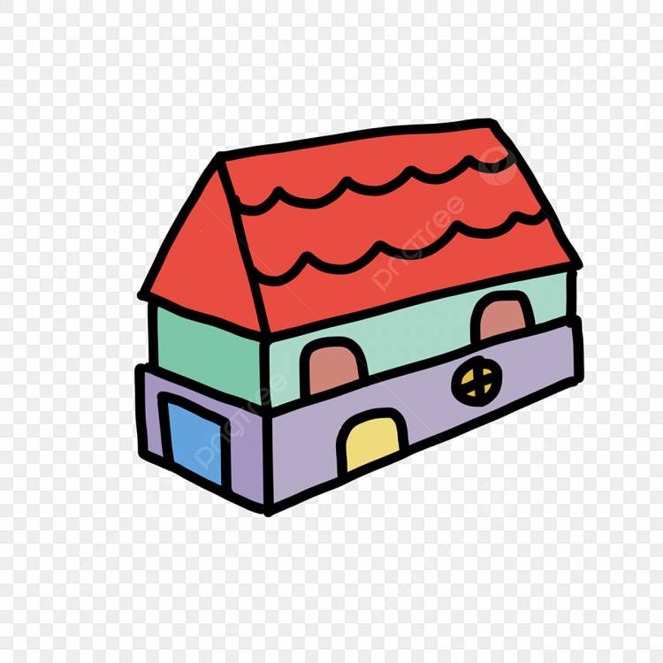 Рисованной Детский рисунок дома иллюстрация PNG , Ручная роспись игрушки, дома, детский PNG картинки и пнг PSD рисунок для бесплатной загрузки