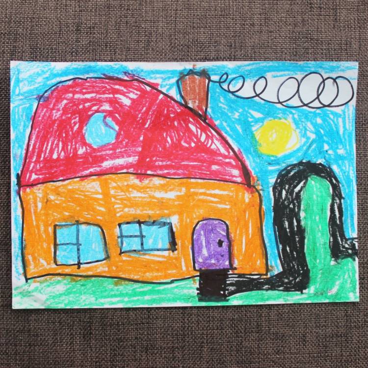 Научите ребенка рисовать домик занятие на Вачанге
