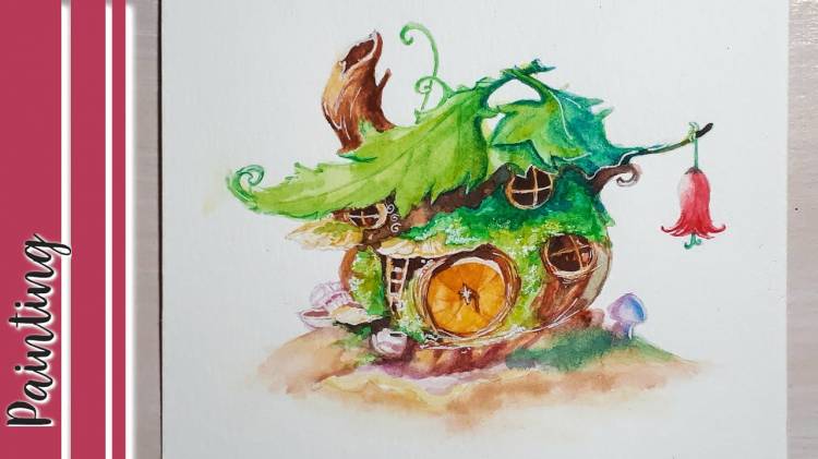 Как нарисовать сказочный домик феи Динь