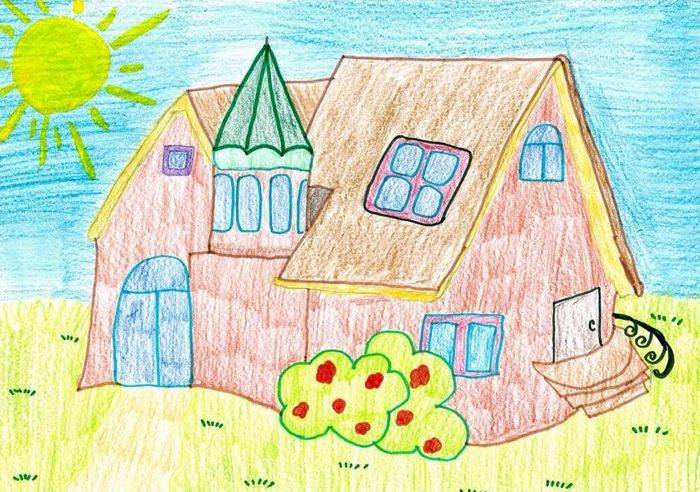 Дом мечты в рисунках карандашами учеников