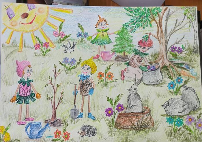 Конкурс детского рисунка «Эколята-друзья и защитники Природы!» прошел в Можге