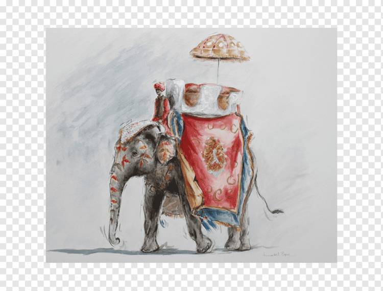 Акварельная живопись Индийский слон Большая игра пять, живопись, живопись, краска, слоны png