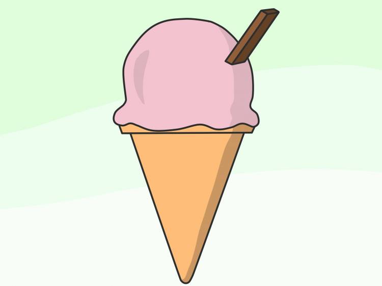 Рисунки мороженое для срисовки легкие и красивые