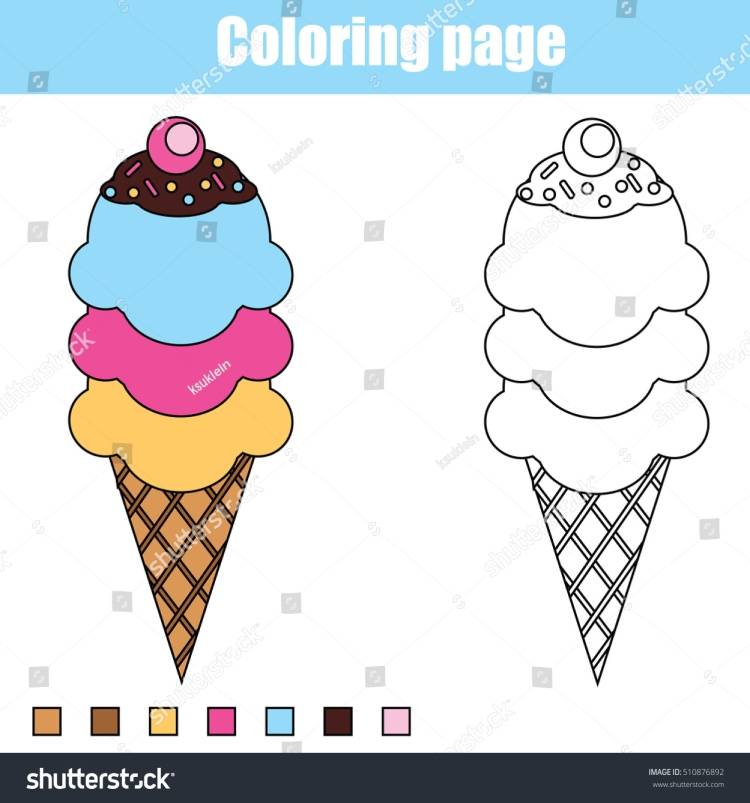 Легкие рисунки мороженое