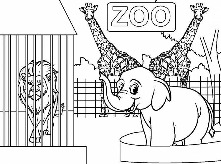 Рисунок зоопарк для детей