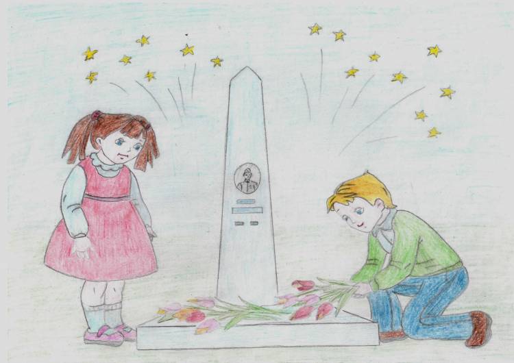 Памятник рисунок для детей
