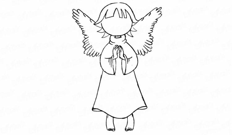 Легкий рисунок ангела