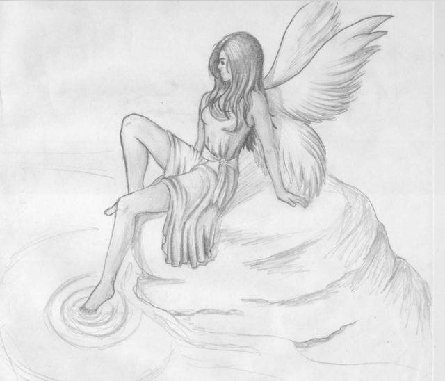 Рисунки крылья ангела для срисовки 