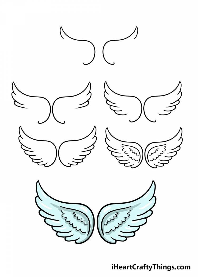 Нарисованные крылья ангела
