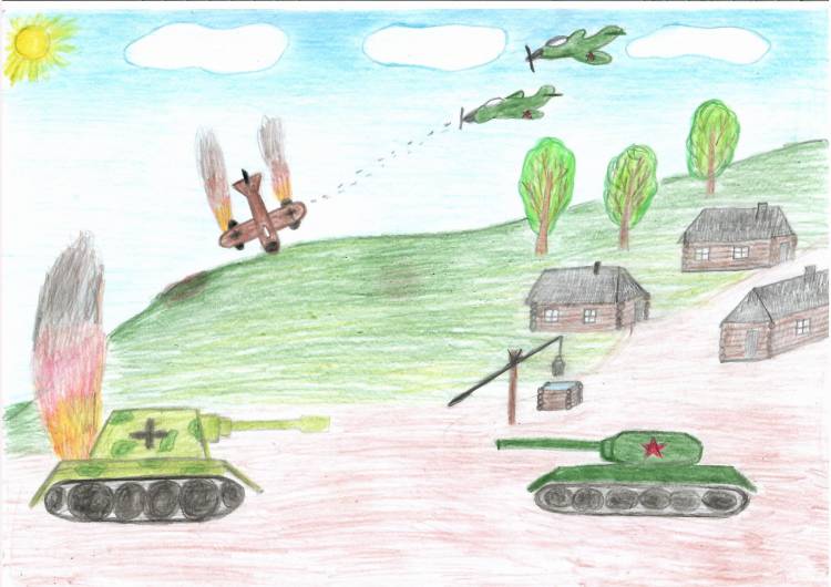 Курская битва рисунки детей