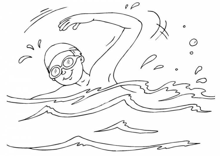 Рисунок плавание детский 