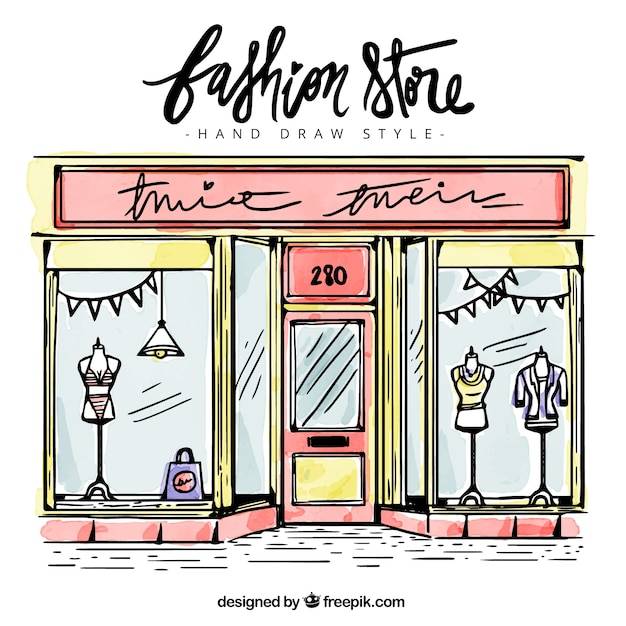 Эскиз магазин модной одежды
