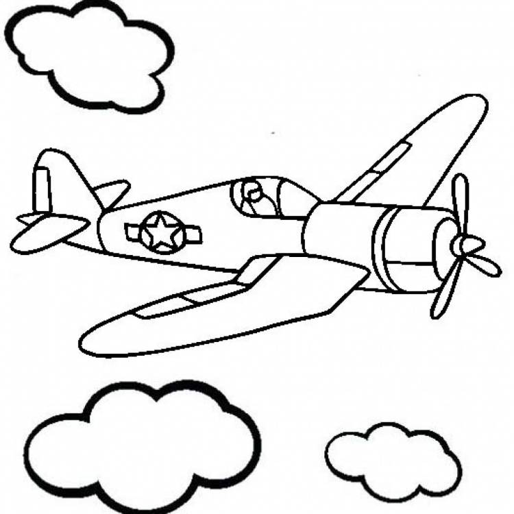 Военный самолёт рисунок лёгкий