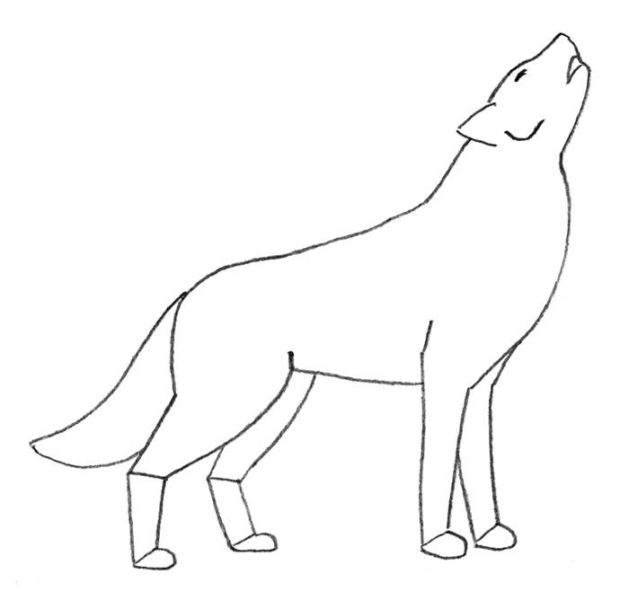 Как нарисовать вой волка поэтапно