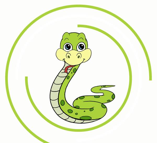 Как нарисовать змею карандашом поэтапно для детей