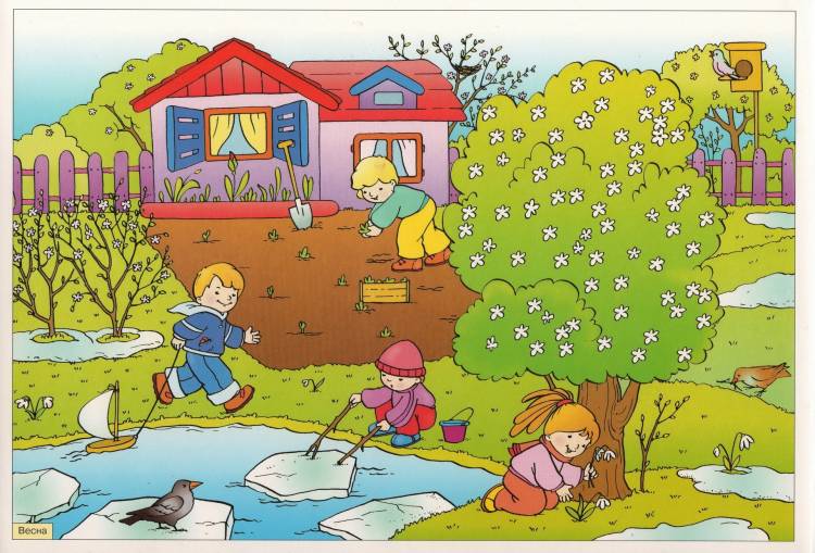 Картинки для детей с изображением весны для 