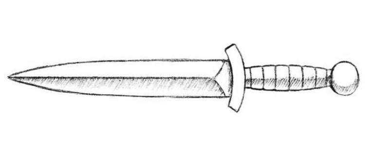 Нож рисунок для срисовки