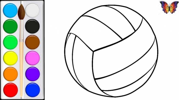How to draw a volleyball ball