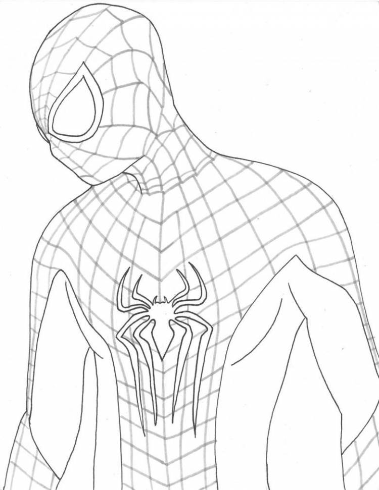 Человек паук картинки для срисовки