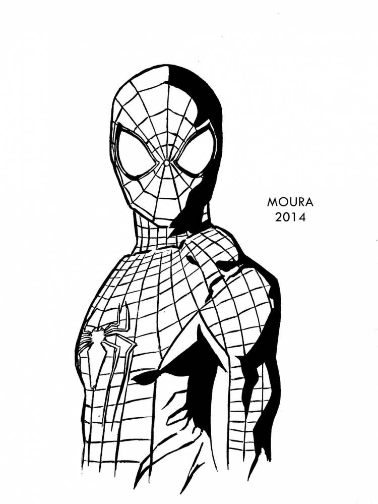 Легкие рисунки человека паука