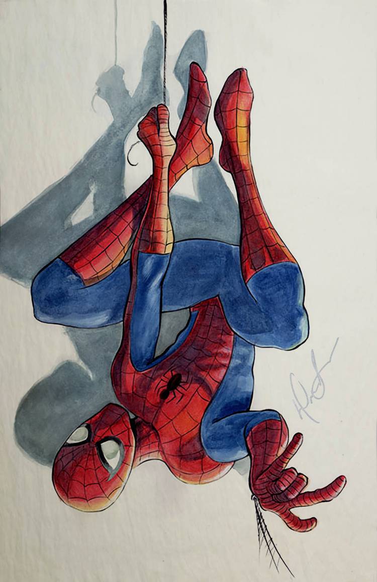 Рисунки для срисовки человек паук