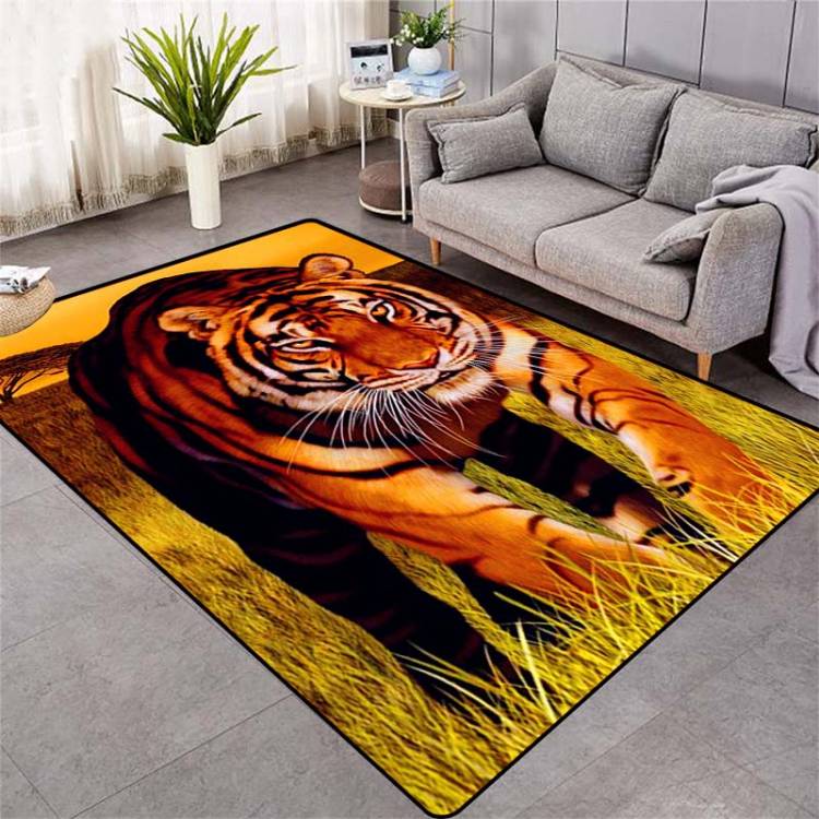 Модный ковер с рисунком тигра на полу, большой ковер с