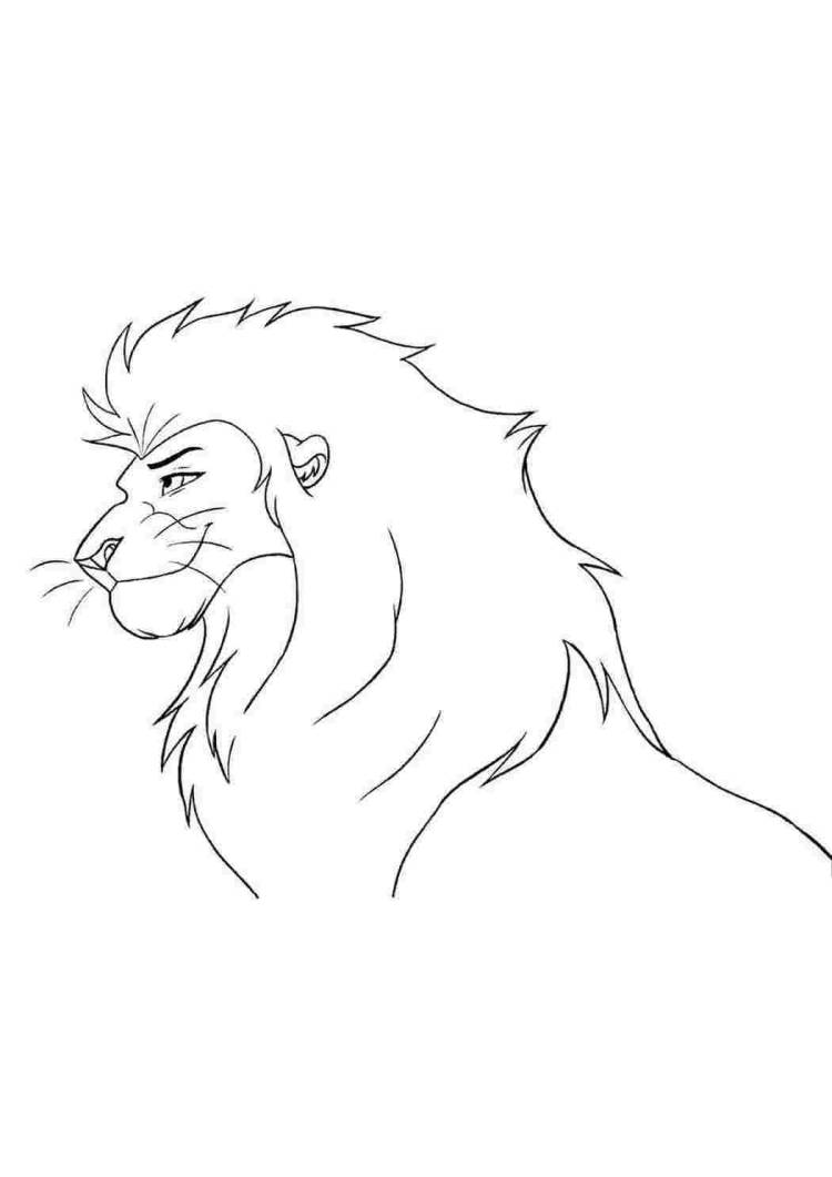Мультяшный лев рисунок для срисовки