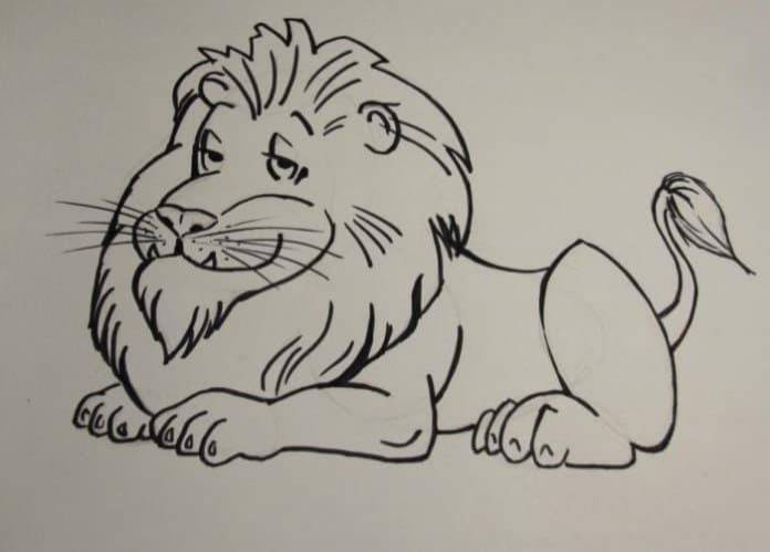 Картинки льва для срисовки карандашом