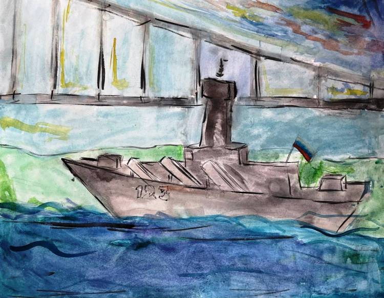 В Челябинске дети подарили морякам подшефного корабля виртуальную выставку картин