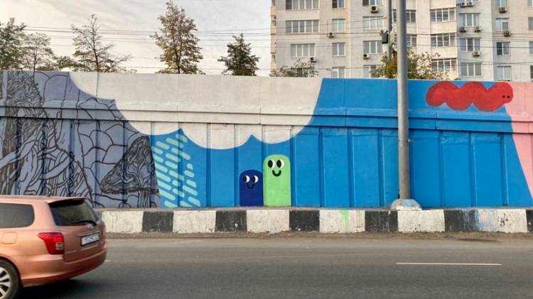 В Челябинске рисунки слабовидящих детей превратились в граффити
