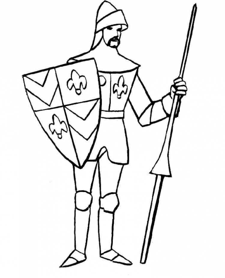 Рыцарь рисунок детский 