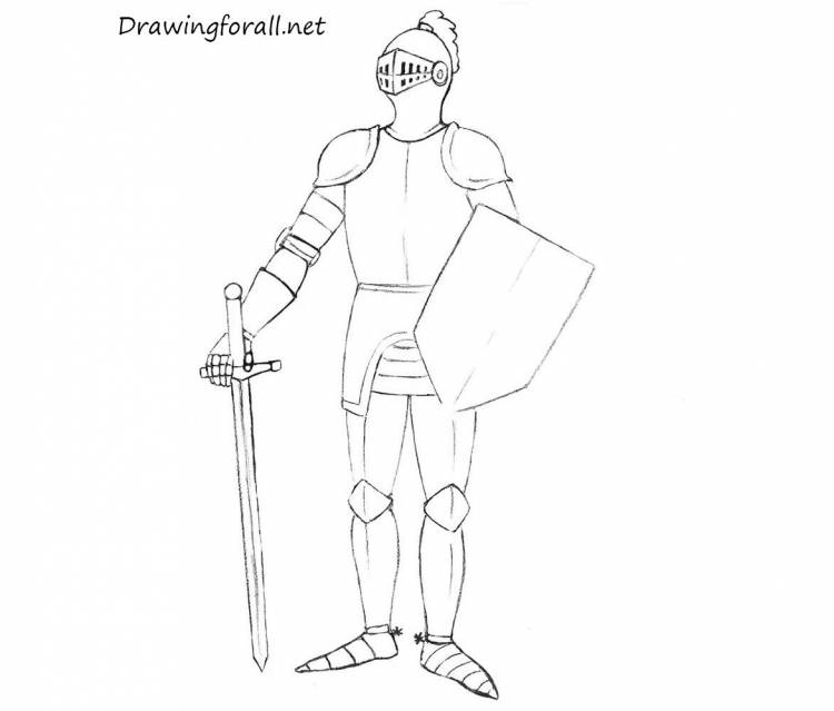 Рыцарь рисунок легкий для срисовки