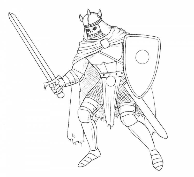 Идеи для срисовки средневековый рыцарь легкие 
