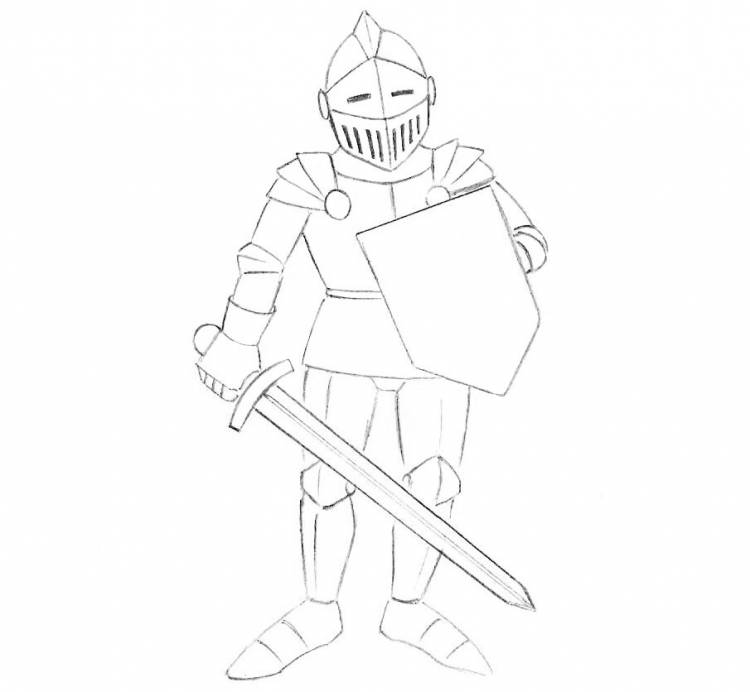 Как нарисовать мультяшного рыцаря