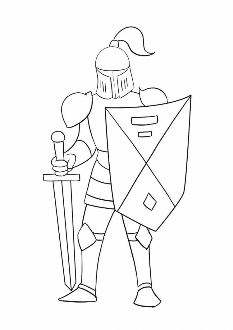 Легкий рисунок рыцаря
