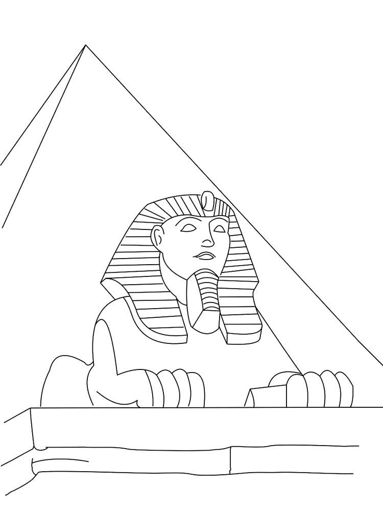 Сфинкс египет раскраска