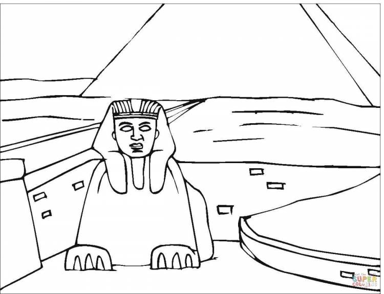 Сфинкс Египет рисунок для детей